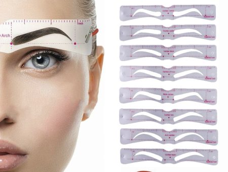 12pcs Set One-Pieces Eyebrow Shape Set Portable Plastic Eyebrow Stencil Card for Women Thrush Model Eye Brow Drawing Tool Makeup For Cheap