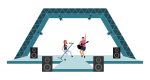 Summer music festival flat cartoon illustrations set For Discount