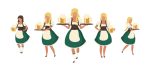 Oktoberfest flat vector illustrations set Fashion