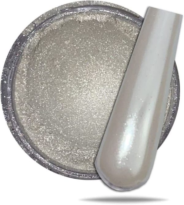 White Nail Chrome Powder Pigment Nails Crystal Shiny Mirror Dust Glazed Donut Online Hot Sale