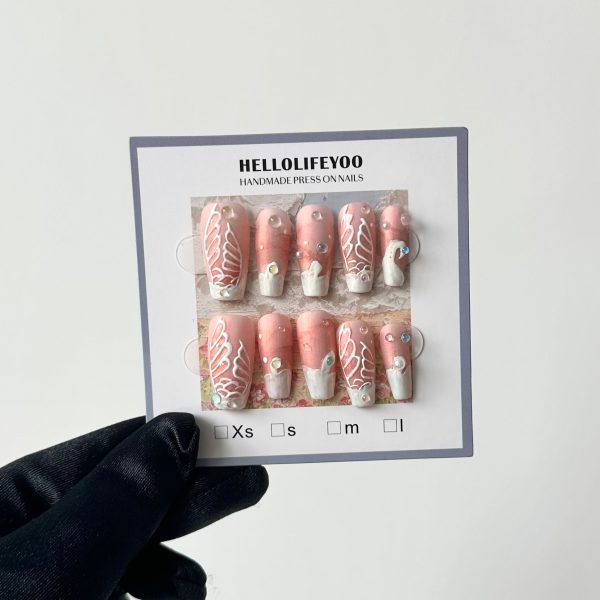 【HANDMADE】MERMAID LEGEND - TEN PIECES OF HANDCRAFTED PRESS ON NAIL Cheap