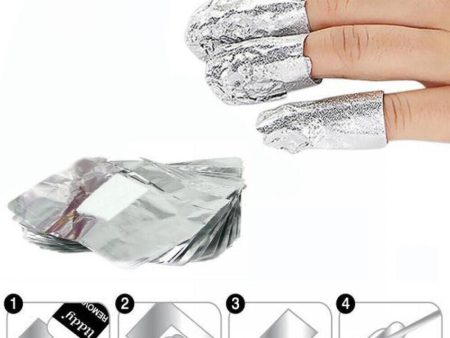 100 NAIL FOIL GEL WRAPS POLISH REMOVER ART SOAK OFF ACRYLIC REMOVAL - NO ACETONE For Discount