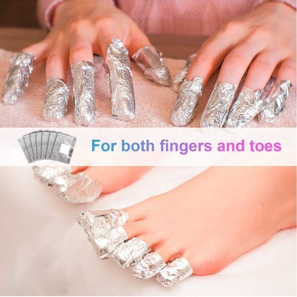 100 NAIL FOIL GEL WRAPS POLISH REMOVER ART SOAK OFF ACRYLIC REMOVAL - NO ACETONE For Discount