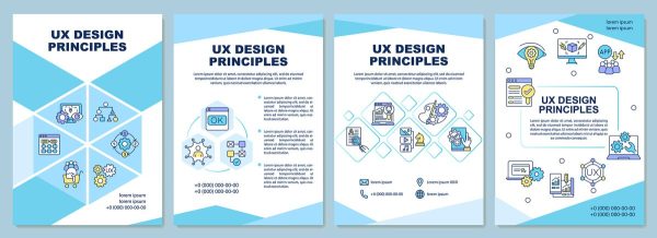 User experience brochure template set Discount