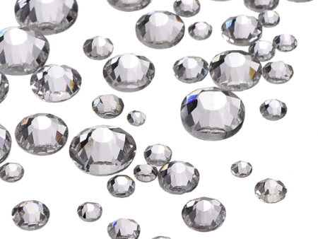 1000 Flat Back Crystals Clear AB Rhinestones 3-6mm NON HOTFIX Gems Beads Resins Fashion