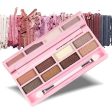 Nanda Eight-colors Eyeshadow Palette Set Crystal Glitter Eye Shadow Sponge Brush Eyes Makeup Fashion