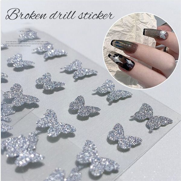 1 3 4 5 10Sheet Heart Love Design Nail Sticker Water Trasnfer Decals Sliders Glitter 3D Nail Decals Stickers Nail Art Decoration For Cheap