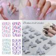 1 3 4 5 10Sheet Heart Love Design Nail Sticker Water Trasnfer Decals Sliders Glitter 3D Nail Decals Stickers Nail Art Decoration For Cheap