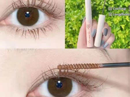 1 Pcs Curling Mascara Ultra-fine Small Brush Head Mascara Slim And Thick Curling Anti-sweat Non-smudge Curling Mascara Comestics Online