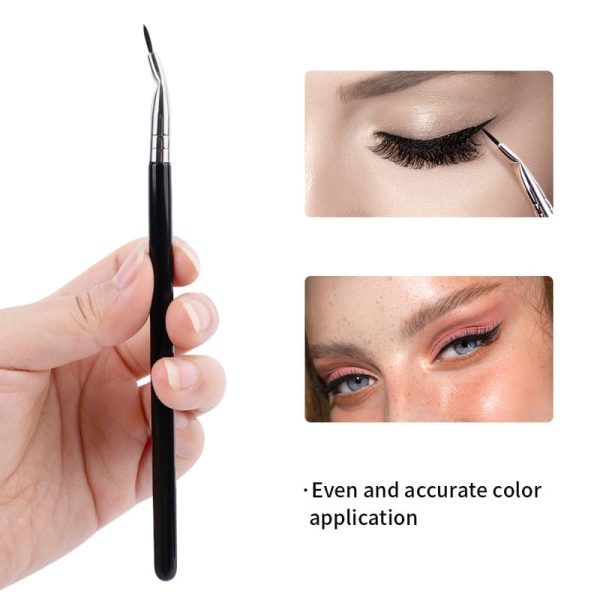 1 2PCS Angled Eyeliner Brushes Professional Soft Contour Eyebrow Eyeliner Makeup Brushes Portable Women Makeup Cosmetic Tools Hot on Sale