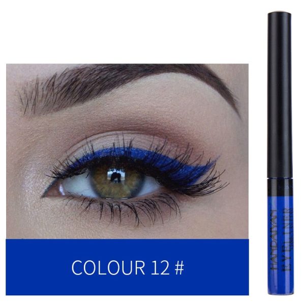 12 Colors Colorful Liquid Eyeliner Pencil Waterproof Long-Lasting  Quick-Dry No Blooming Blue Pink Eye Liner Pen Cosmetics Tools Cheap