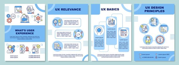 User experience brochure template set Discount