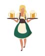 Oktoberfest flat vector illustrations set Fashion