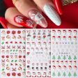 1 Sheet Embossed Snowflakes 5D Nail Stickers Decal Winter Christmas Nail Art Decoration Manicure Butterfly Nail Stickers Design Discount