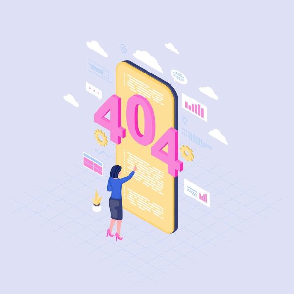 404 error display isometric illustrations set Discount