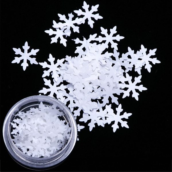 1 Box Holographic Xmas Snowflakes Nail Sequins Flakes 3D Nail Art Glitter Laser AB Silver Paillette Manicure Decorations SADX XX Hot on Sale