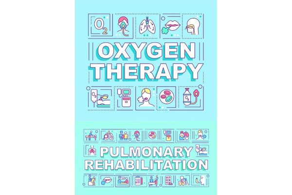 Pulmonary rehabilitation word concepts banner set Online now