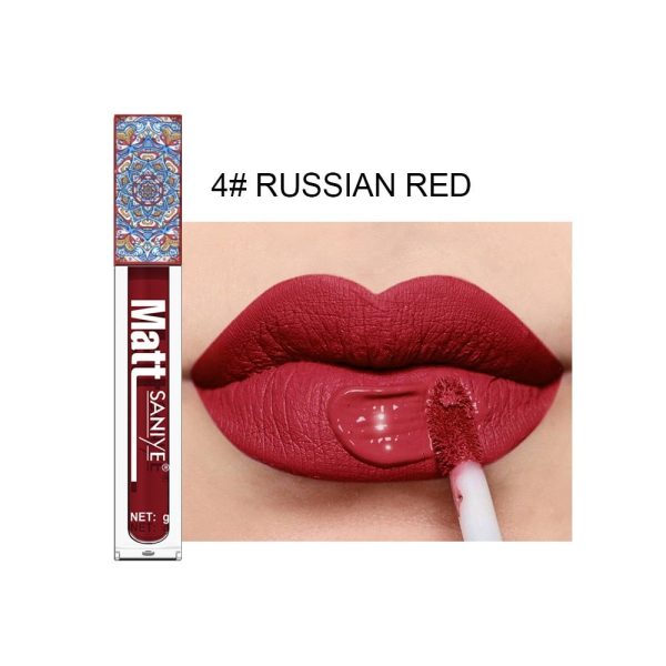 Waterproof Matte Nude Lip Gloss Brown Nude Pigment Dark Red Long Lasting Velvet Liquid Lipstick Women Makeup Lip Glaze 1PCS For Discount