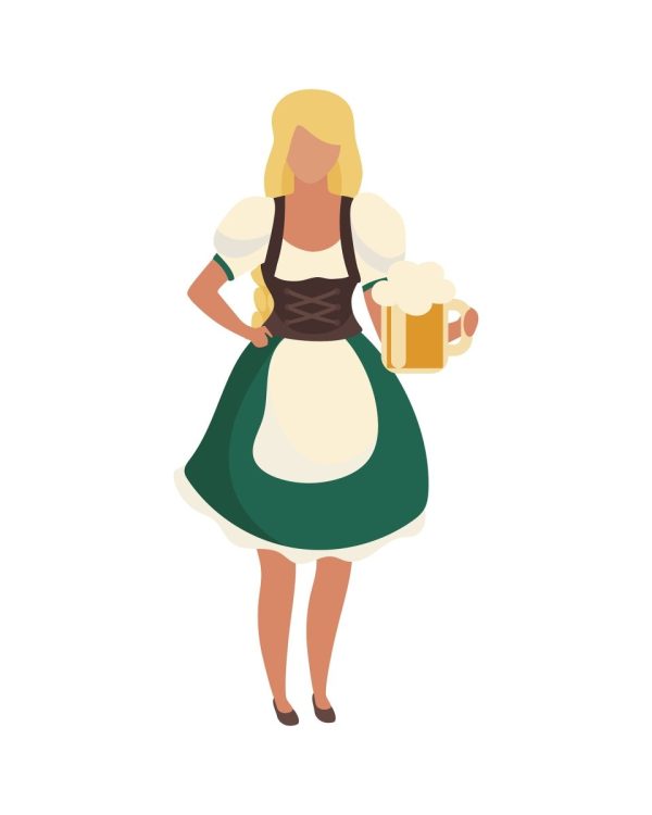 Oktoberfest flat vector illustrations set Fashion