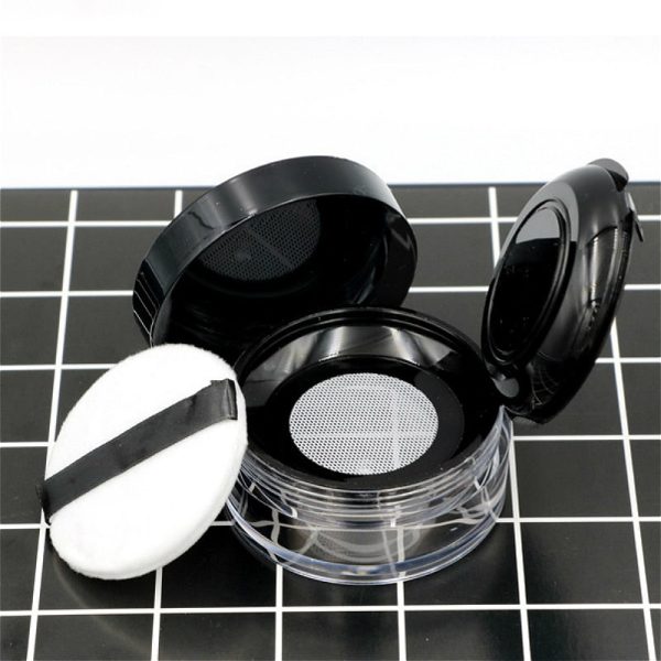 10types Portable Plastic Powder Box Handheld  Empty Loose Powder Pot With Sieve Cosmetic Travel  Makeup Jar sifter Container Cheap