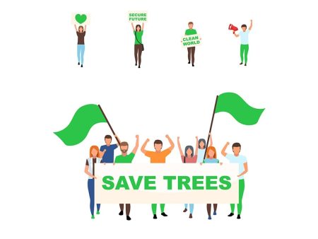 Environmental movement flat concept vector illustrations set Online Sale