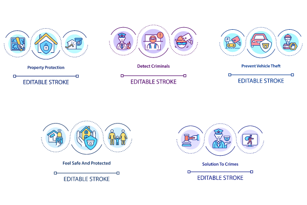 Property Protection Concept Icons For Discount