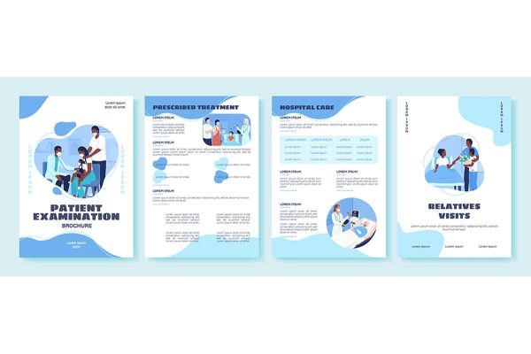 Hospital treatment flat vector templates bundle Hot on Sale