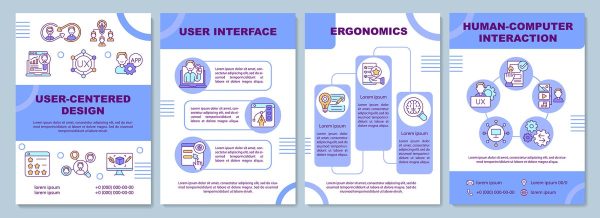 User experience brochure template set Discount