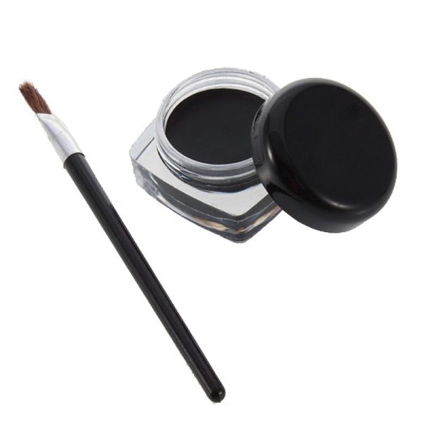 1 Set Eyeliner Black Eye Liner Gel Professional Waterproof Gel Eye Liner Shadow Cream Smoky Eyes Gel Makeup Brush Set TSLM1 Supply