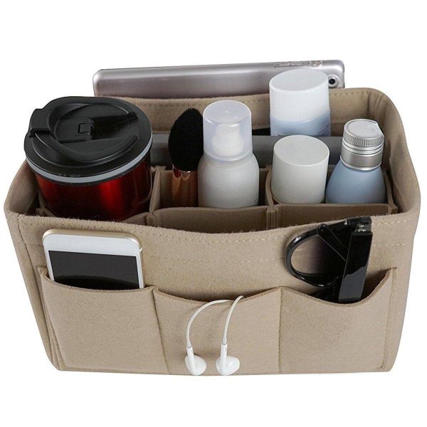 Felt Insert Bag Multi Pockets Cosmetic Organizer Cheap