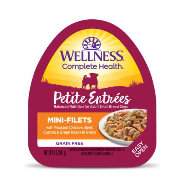 Wellness Petite Entrees Mini-Filets Grain Free Natural Roasted Chicken and Beef Recipe Wet Dog Food Hot on Sale